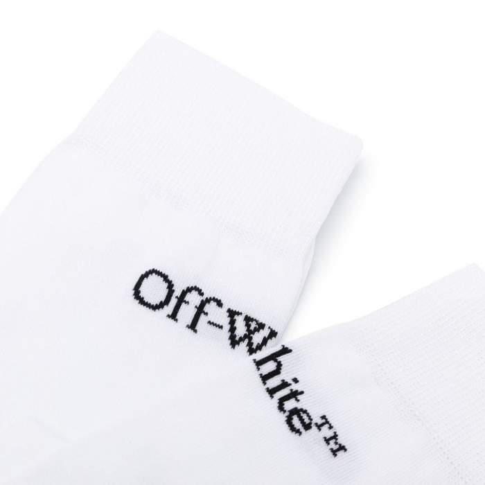 Off-White Logo-Jacquard Cotton Socks White/Black - True to Sole - 2