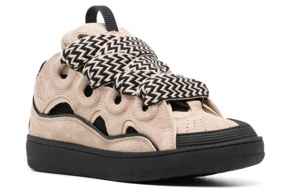 Lanvin Leather Curb Sneakers Marrone - True to Sole - 2