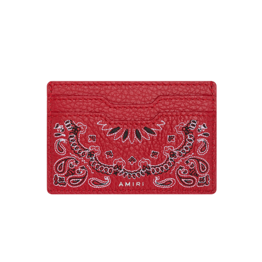 Amiri Leather Bandana Cardholder Red - True to Sole - 1