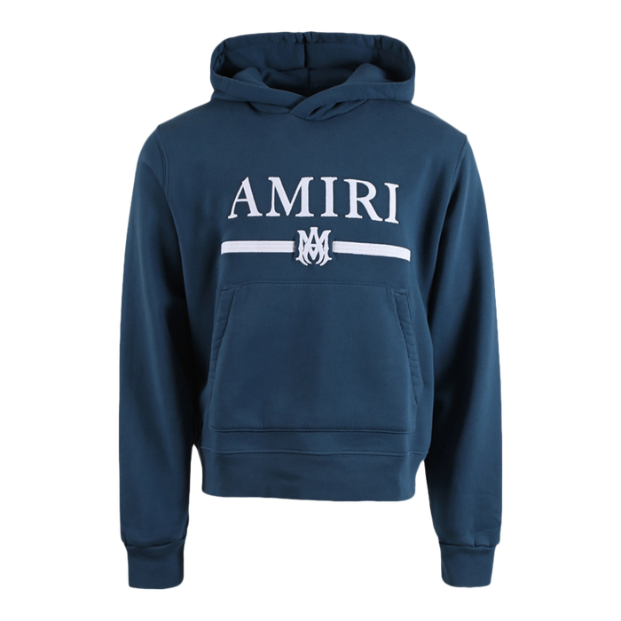 Amiri Ma Bar Embroidery Hoodie Pond Blue