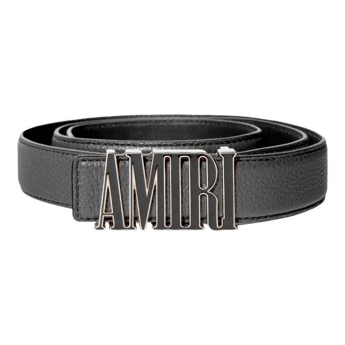 Amiri Pebbled Amiri Belt 3CM Black