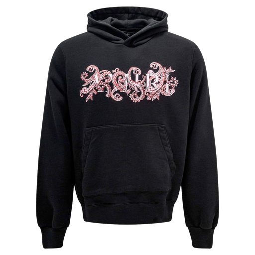 Amiri Paisley Allover Hoodie Black/Red - True to Sole - 1