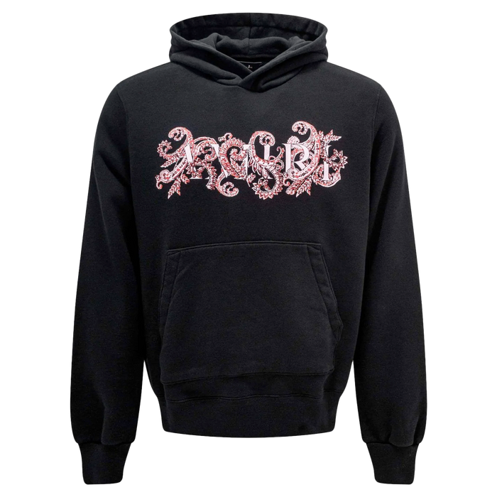 Amiri Paisley Allover Hoodie Black/Red - True to Sole - 1