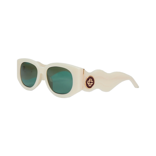 Casablanca Oval Wave Sunglasses White - True to Sole - 1