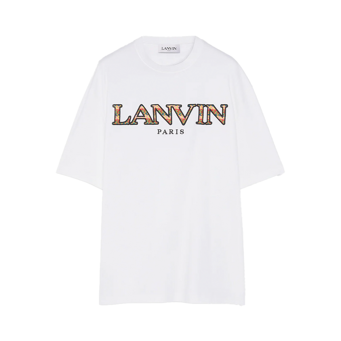 Lanvin Classic Curb Embroidered T-shirt Bianco - True to Sole - 1