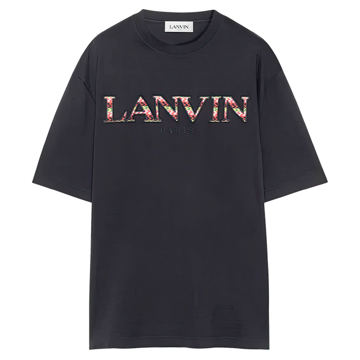 Lanvin Classic Curb Embroidere T-shirt Nero - True to Sole - 1