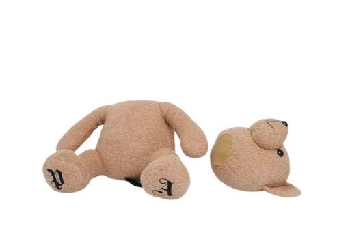 Palm Angels Logo Embroidered Teddy Bear Beige - True to Sole - 2