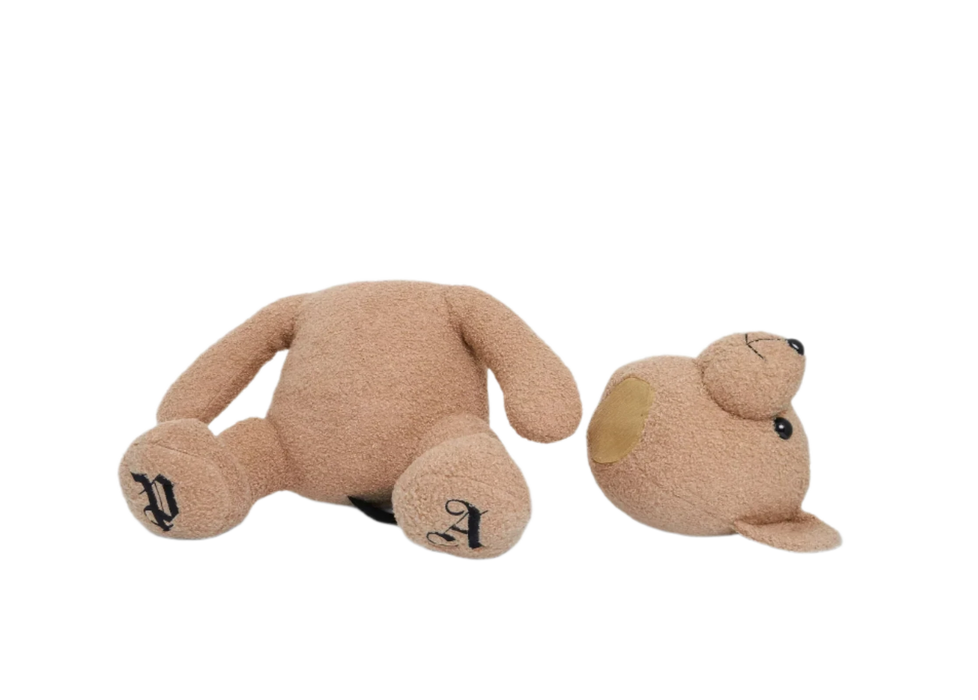 Palm Angels Logo Embroidered Teddy Bear Beige - True to Sole - 2