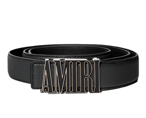 Amiri Pebbled Amiri Belt 3CM Black - True to Sole - 1