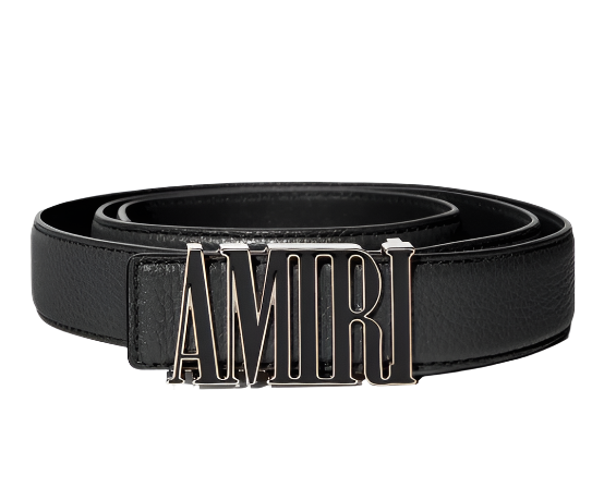 Amiri Pebbled Amiri Belt 3CM Black - True to Sole - 1