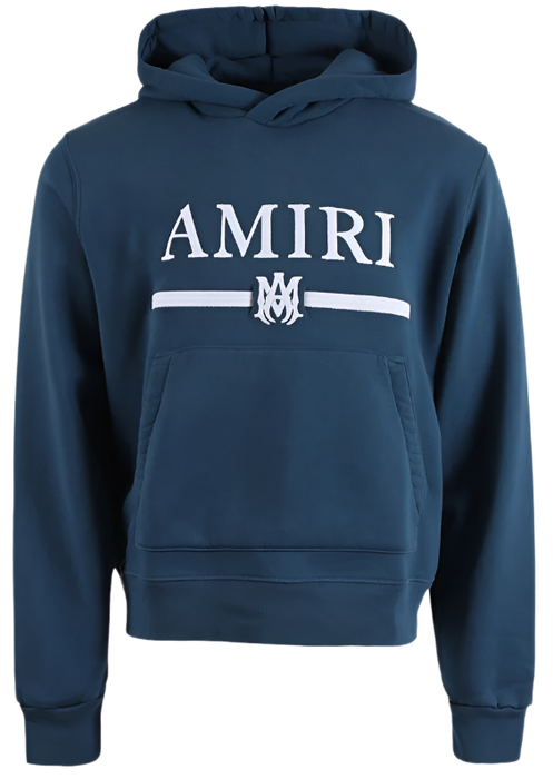 Amiri Ma Bar Embroidery Hoodie Pond Blue - True to Sole - 1