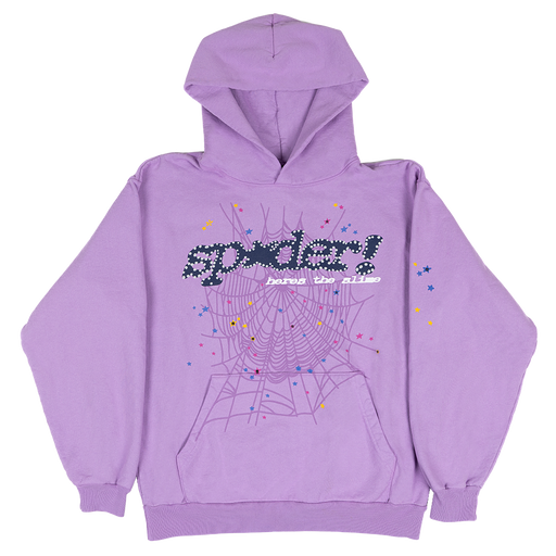 Sp5der Acai Hoodie Purple - True to Sole