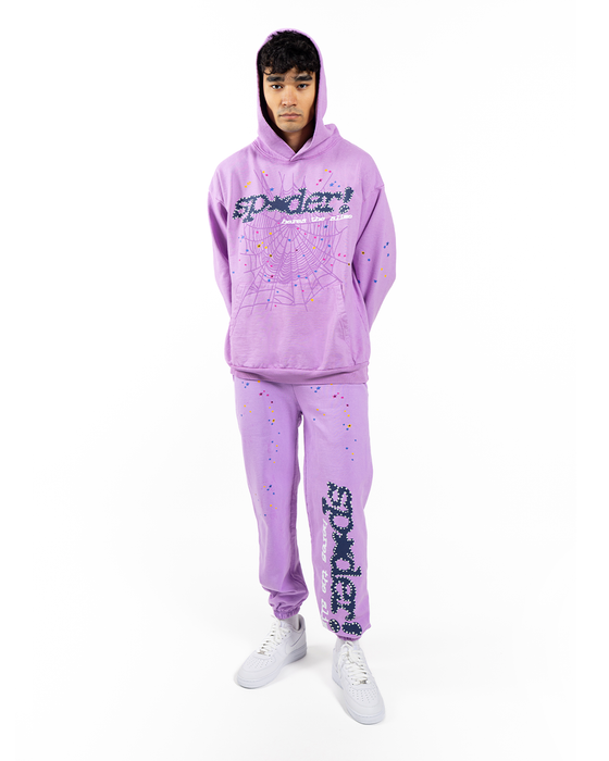 Sp5der Acai Hoodie Purple - True to Sole