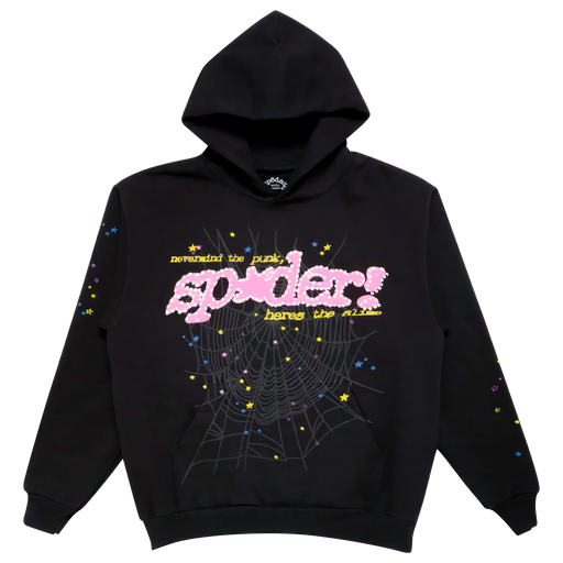 Sp5der P*NK Hoodie Black - True to Sole - 1