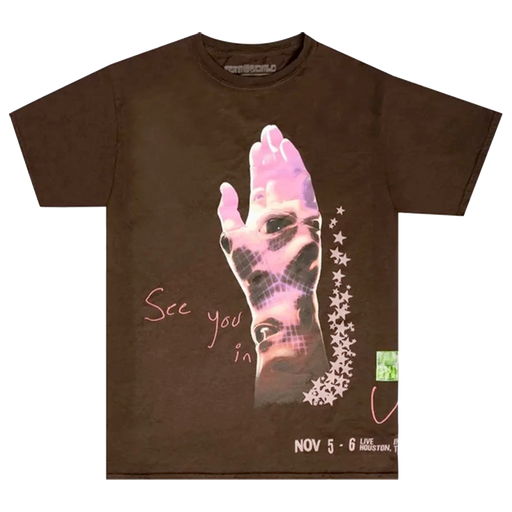 Travis Scott All Seeing Hands Tee 'Brown' - truetosole - 1