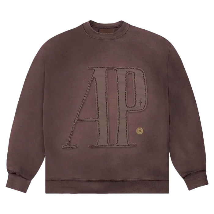 Travis Scott CJ x Audemars Piguet Logo Crewneck Brown - truetosole - 1 