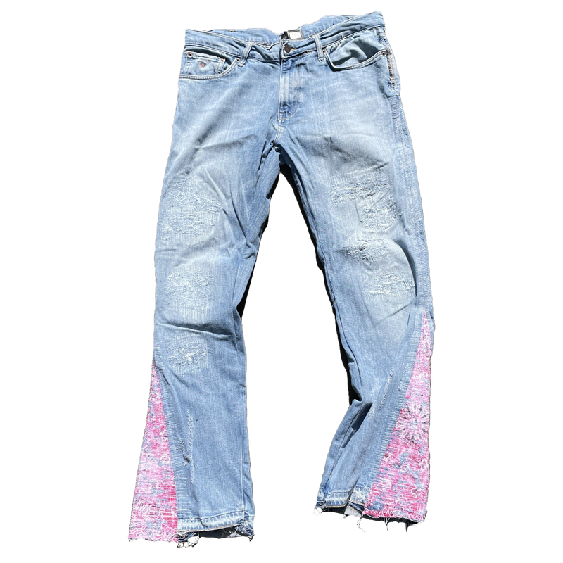 Zephyr Light Blue Denim with Pink Flare - True to Sole - 1