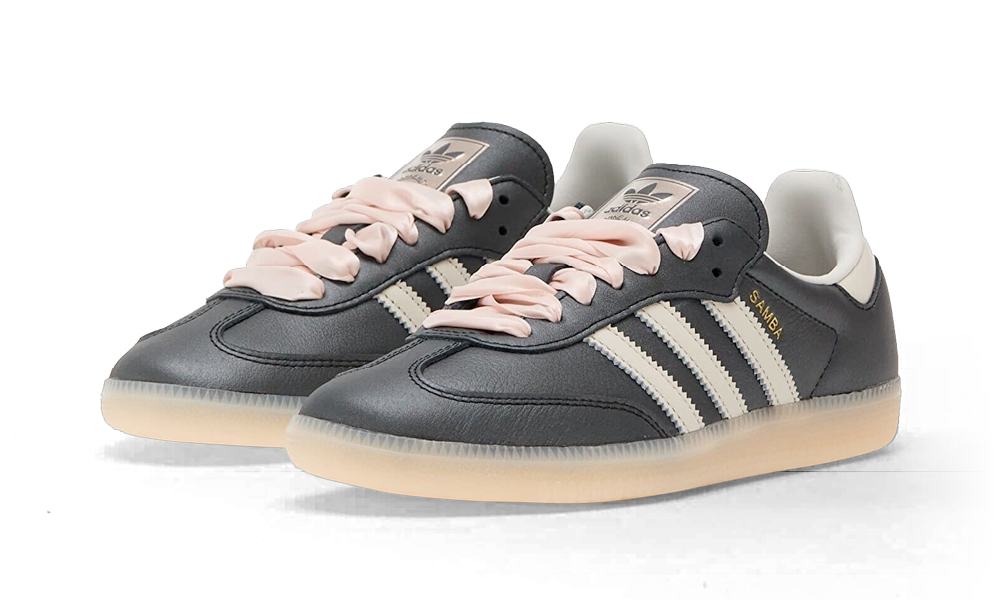 Adidas Samba OG Black Pink Ribbon Laces (W)