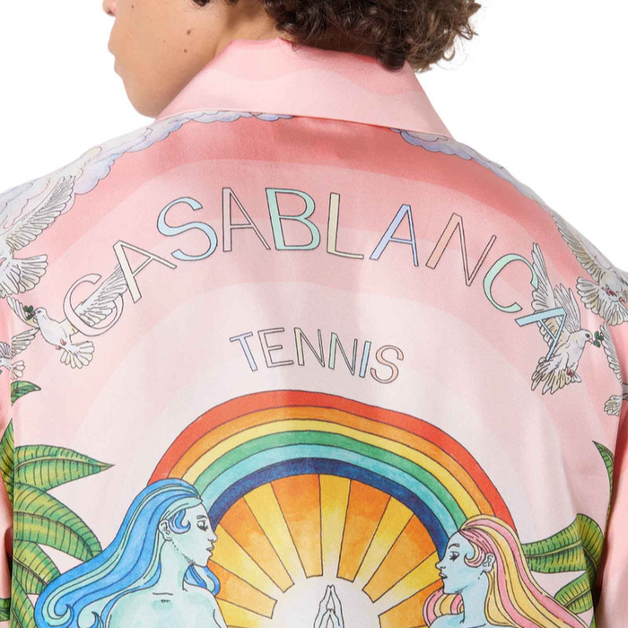 Casablanca Paix Et Amour Tennis Club Silk Shirt - True to Sole - 5