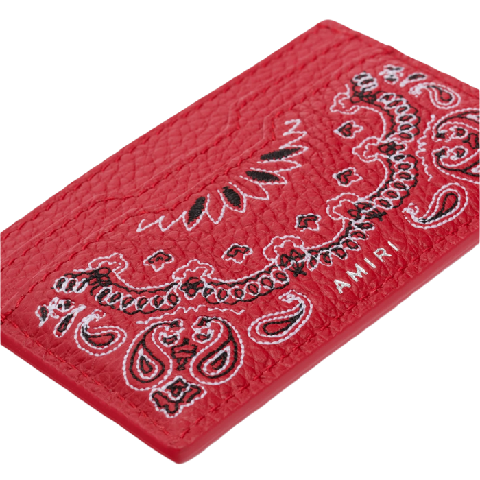 Amiri Leather Bandana Cardholder Red - True to Sole - 4