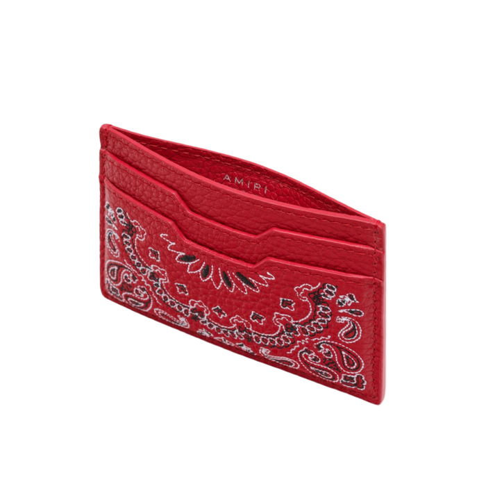 Amiri Leather Bandana Cardholder Red - True to Sole - 2