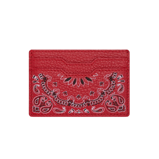 Amiri Leather Bandana Cardholder Red - True to Sole - 3