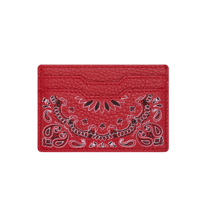 Amiri Leather Bandana Cardholder Red - True to Sole - 3