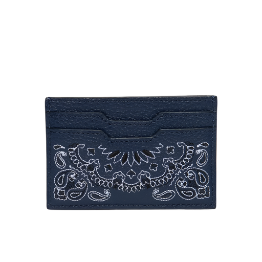 Amiri Leather Bandana Cardholder Navy - True to Sole - 2