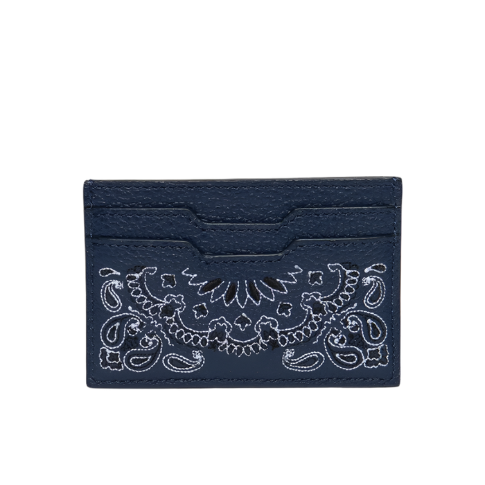 Amiri Leather Bandana Cardholder Navy - True to Sole - 2