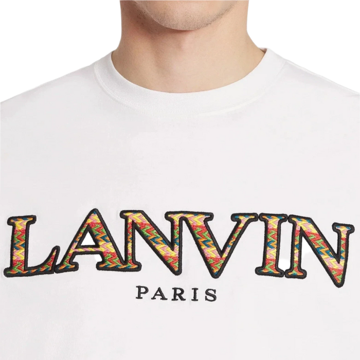 Lanvin Classic Curb Embroidered T-shirt Bianco - True to Sole - 2