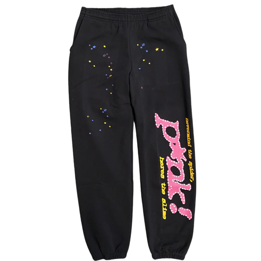 Sp5der P*NK Sweatpants Black