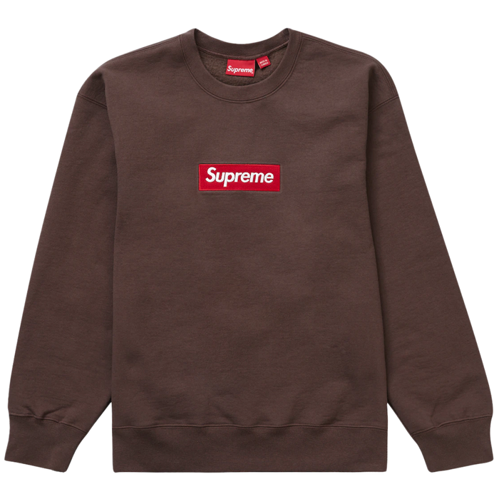 Supreme Box Logo Crewneck (FW22) Brown  - True to Sole-1